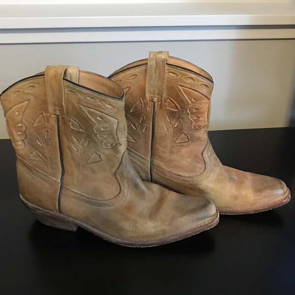 Bed Stu Cobbler Series Filly Ankle Western Boots 7 - Picture 1 of 4
